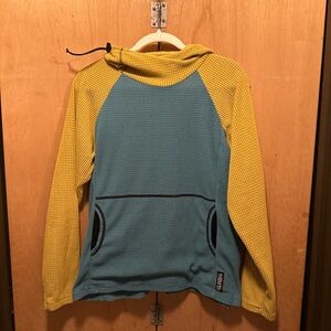 Melanzana Yellow and Teal Microgrid Fleece